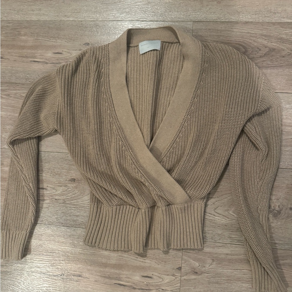 Modern Citizen Taupe Cardigan Sweater